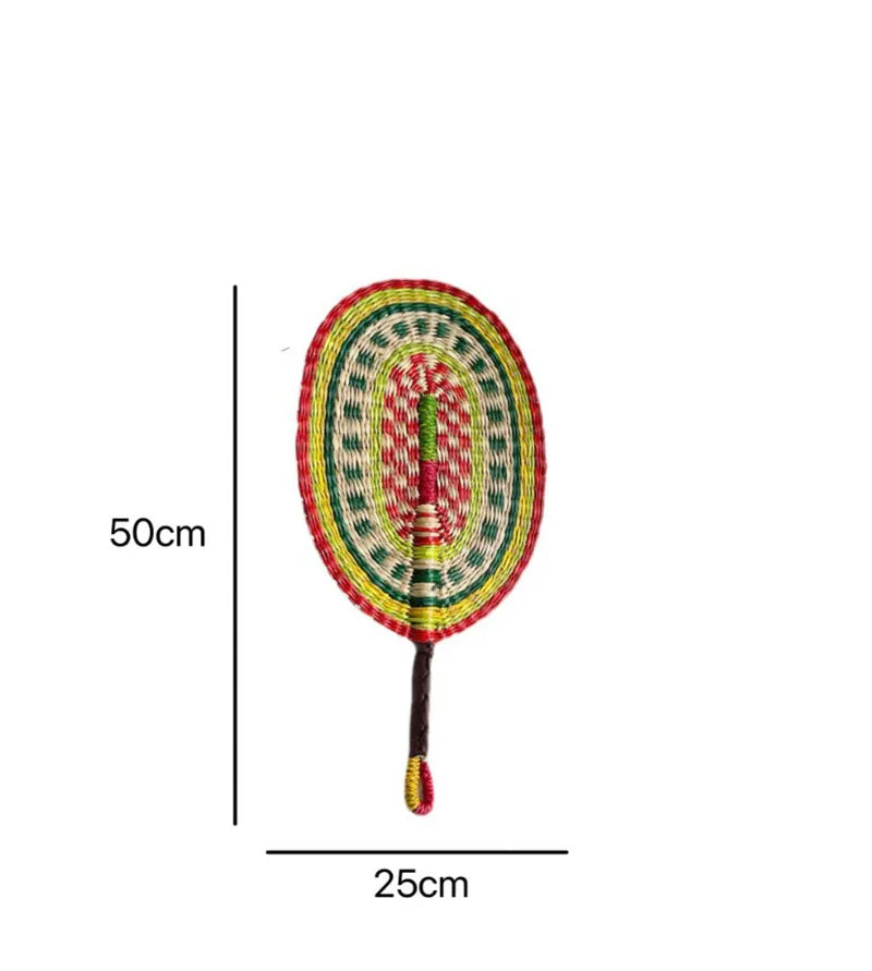 Handwoven Seagrass Fan – Boho Wall Decor for Home & Weddings