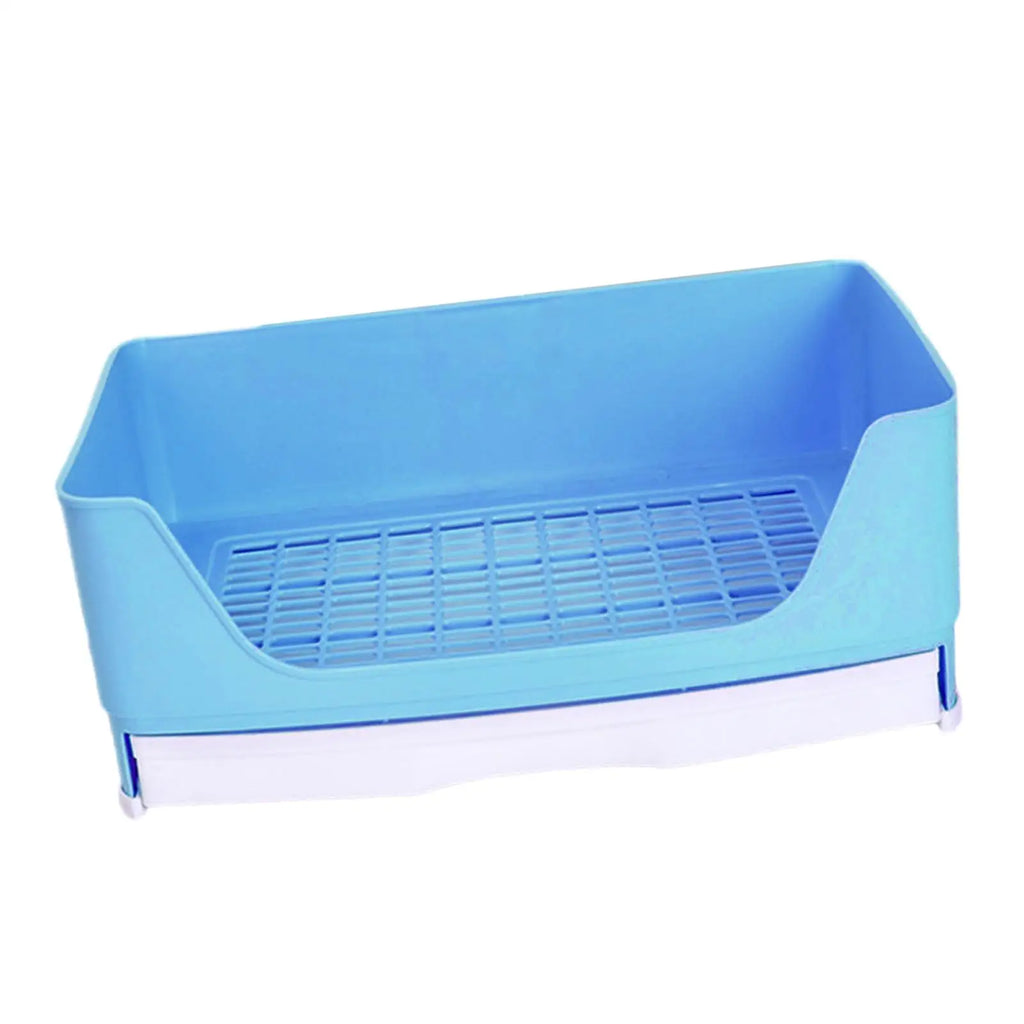 Rabbit Litter Box Portable Non Slip Bottom Pan Bunny Potty Trainer Corner for Chinchillas Ferrets Small Animals Pet Accessories Zpaxo Blue