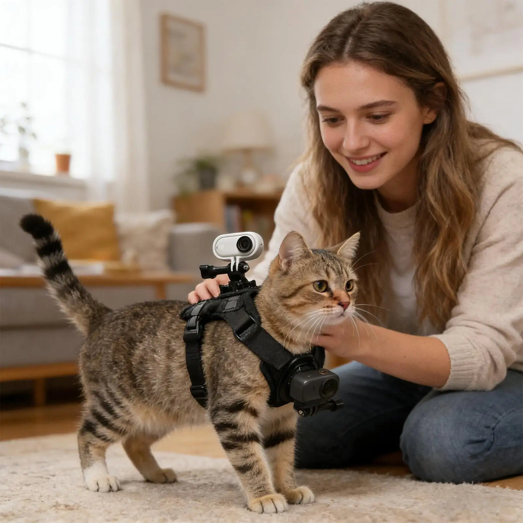 Escape Proof Cat Harness Escape Proof With Camera Mount Adult Cat Harness Vest For Training For Kitten Indoor Outdoor Hiking Zpaxo