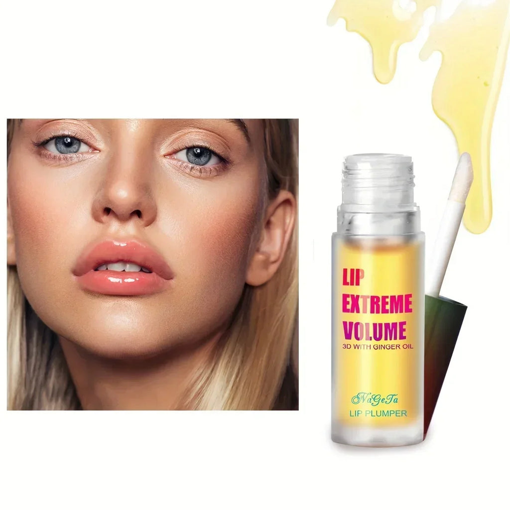 Lip Plumper Fuller Healthy Enhancer Ginger And Mint Plant Lip Gloss Oil Moisturizing Beauty Lips Sexy Lips Zpaxo
