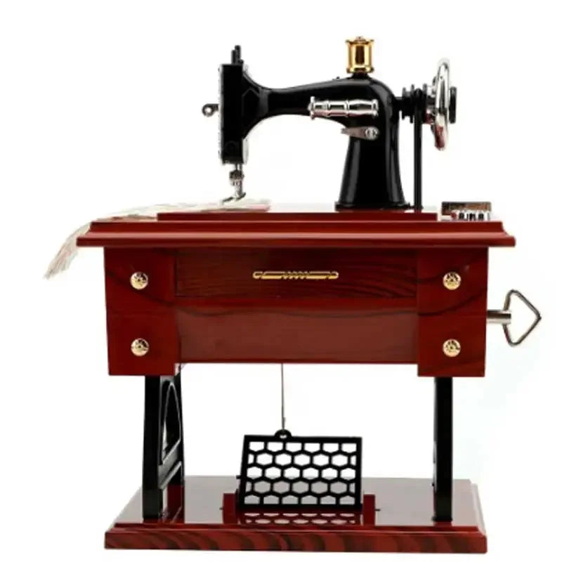 Vintage Sewing Machine Music Box Bedroom Living Room Decorations Zpaxo