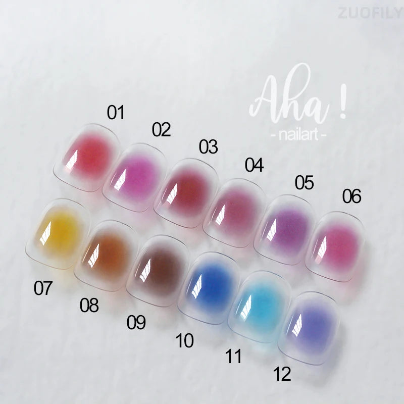 Colorful Transparent Gradient Nail Stickers Different Size Combinations Self-adhesive High Quality Nail Stickers Nail Art Deco Zpaxo