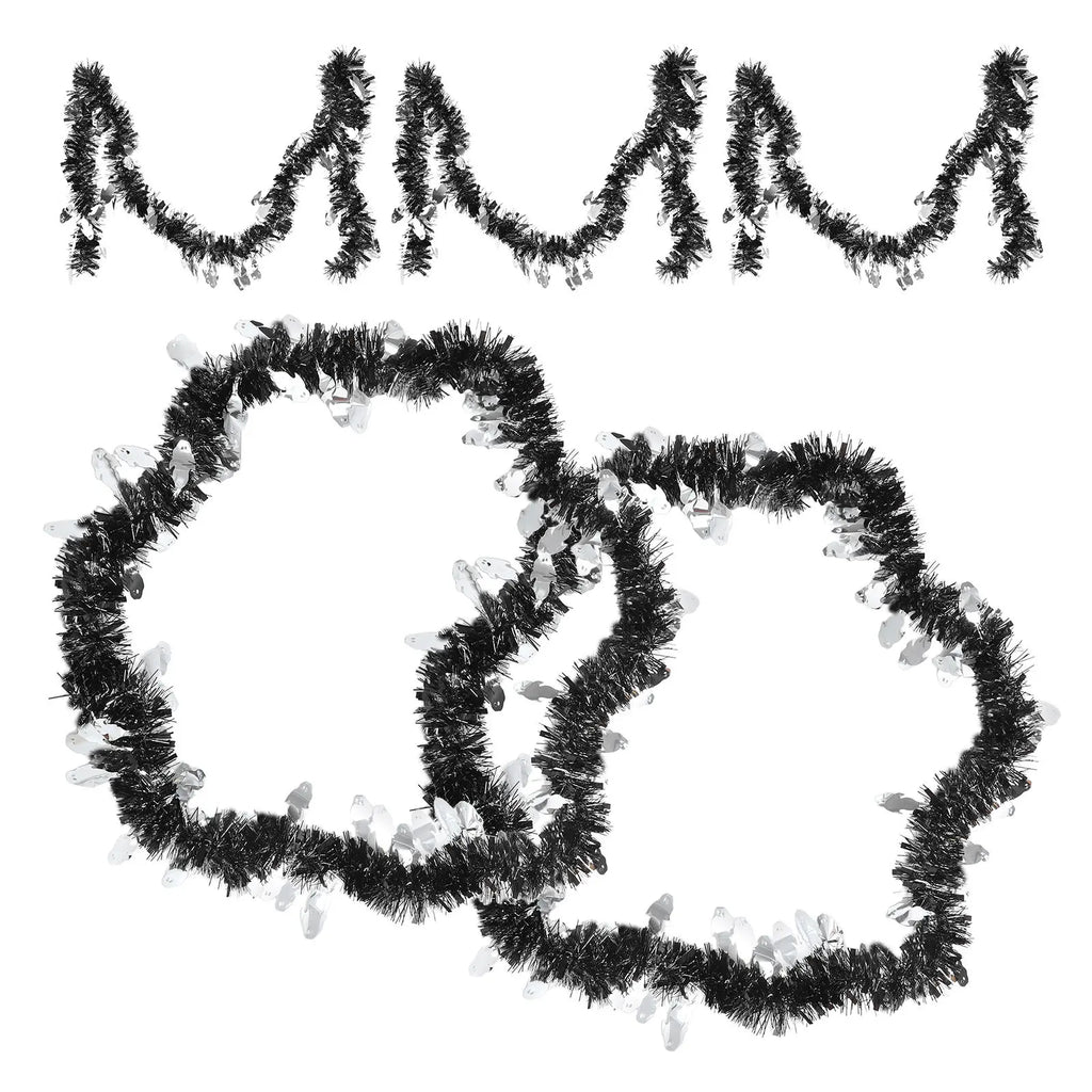 Halloween Tinsel Garland Metallic Shine 6 56ft Ghost Design Indoor