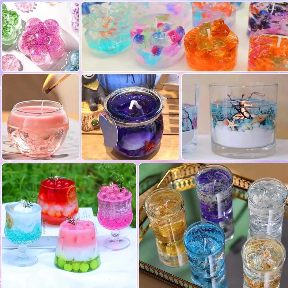 200G Clear Wax for Candle Making Set Kits-DIY Aromatherapy Candle Making Gel Raw Materials, Birthday Christmas Gift Decoration Zpaxo