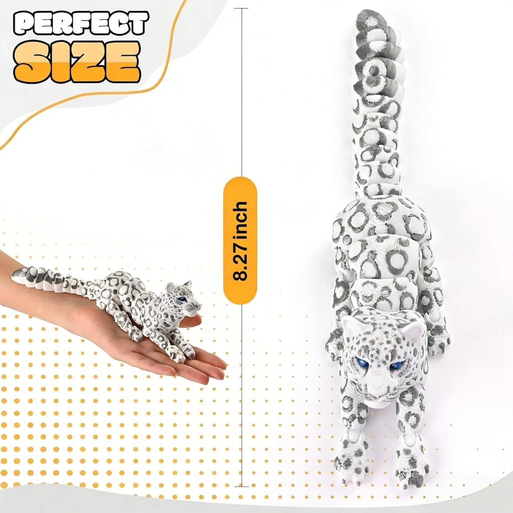 3D Printed Animal 8 3 Snow Leopard Stress Relief Animals Figurines