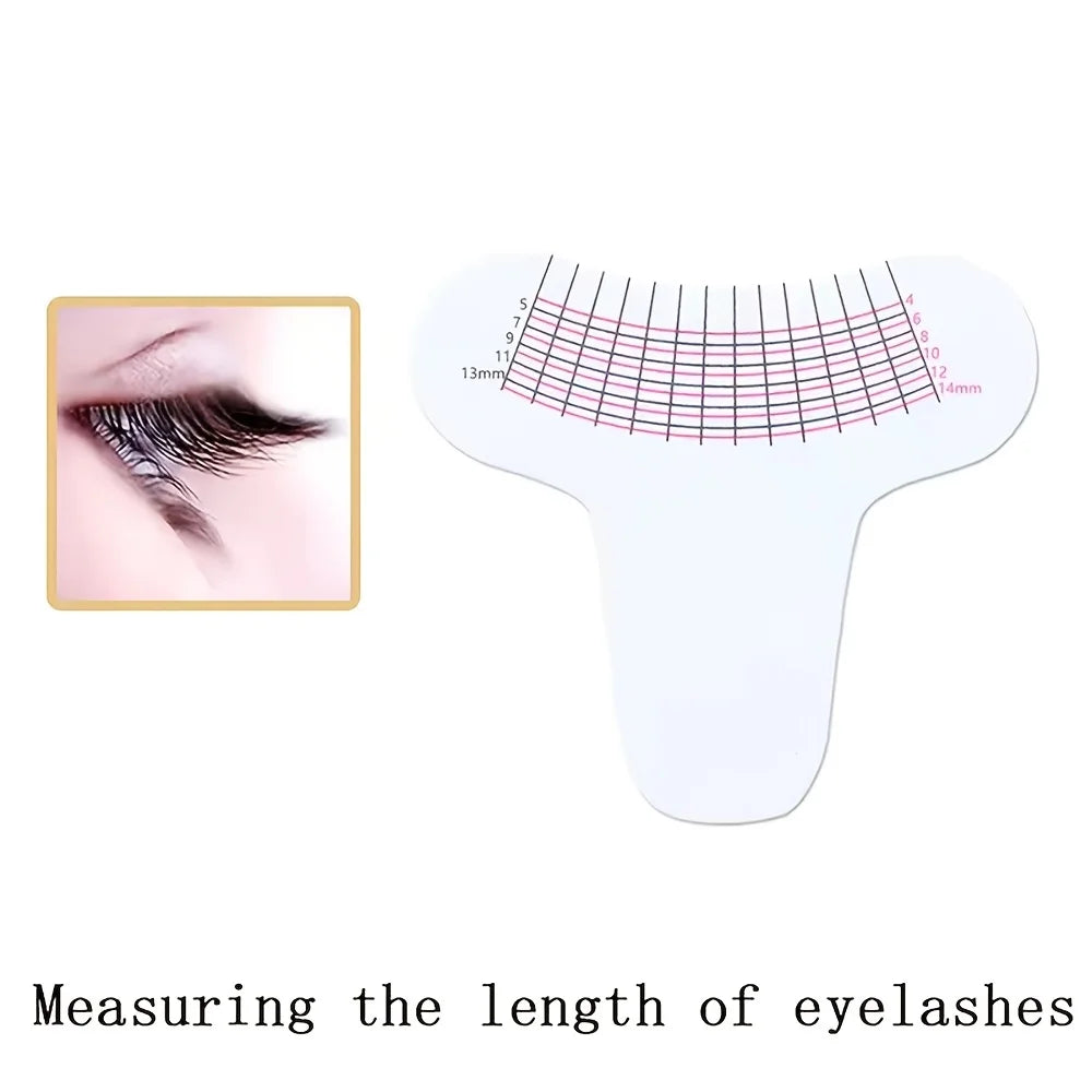 Eyelash Length Measuring Ruler Portable Eyebrow Soft Plastic Makeup Zpaxo