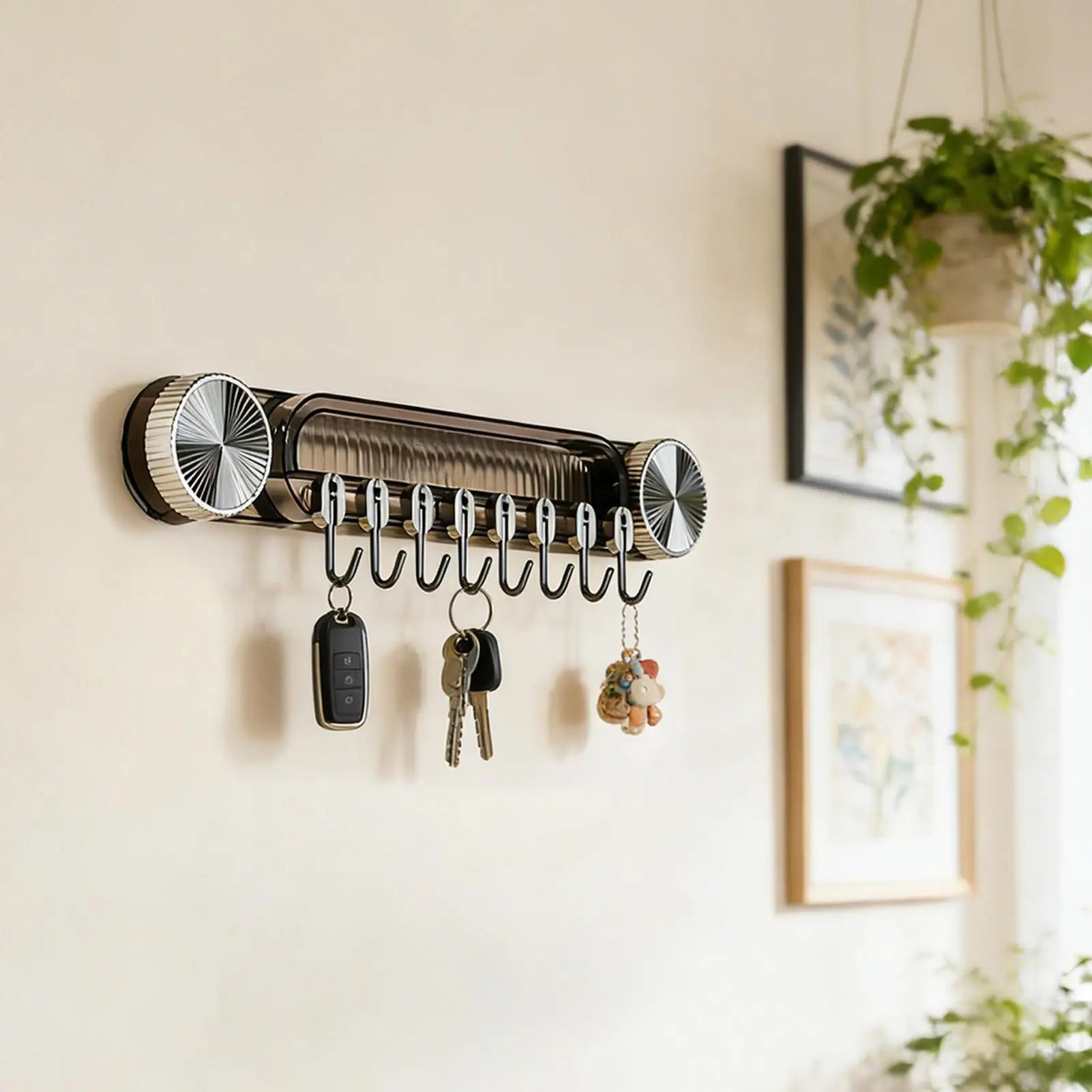 Cooking Utensil Organizer No-drill Acrylic Suction Cup Wall Mount