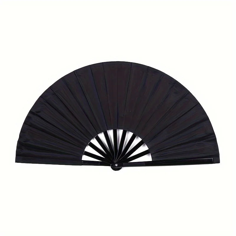 Chinese Folding Fan Hand Silk Cloth Wooden Bamboo Antiquity DIY