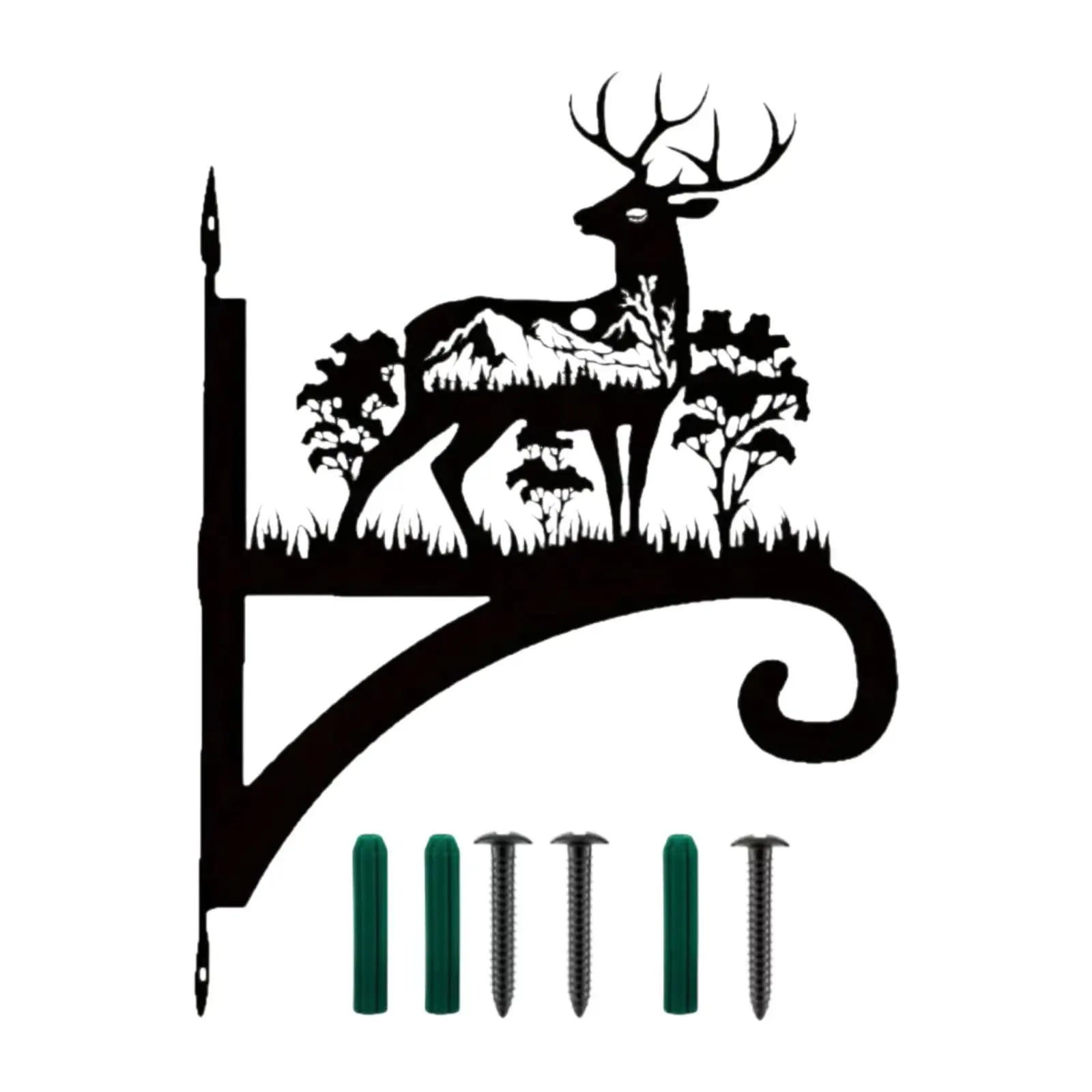 Heavy Duty Iron Wall Plant Bracket – Animal Silhouette Hanger Wall Plant Bracket Zpaxo Reindeer