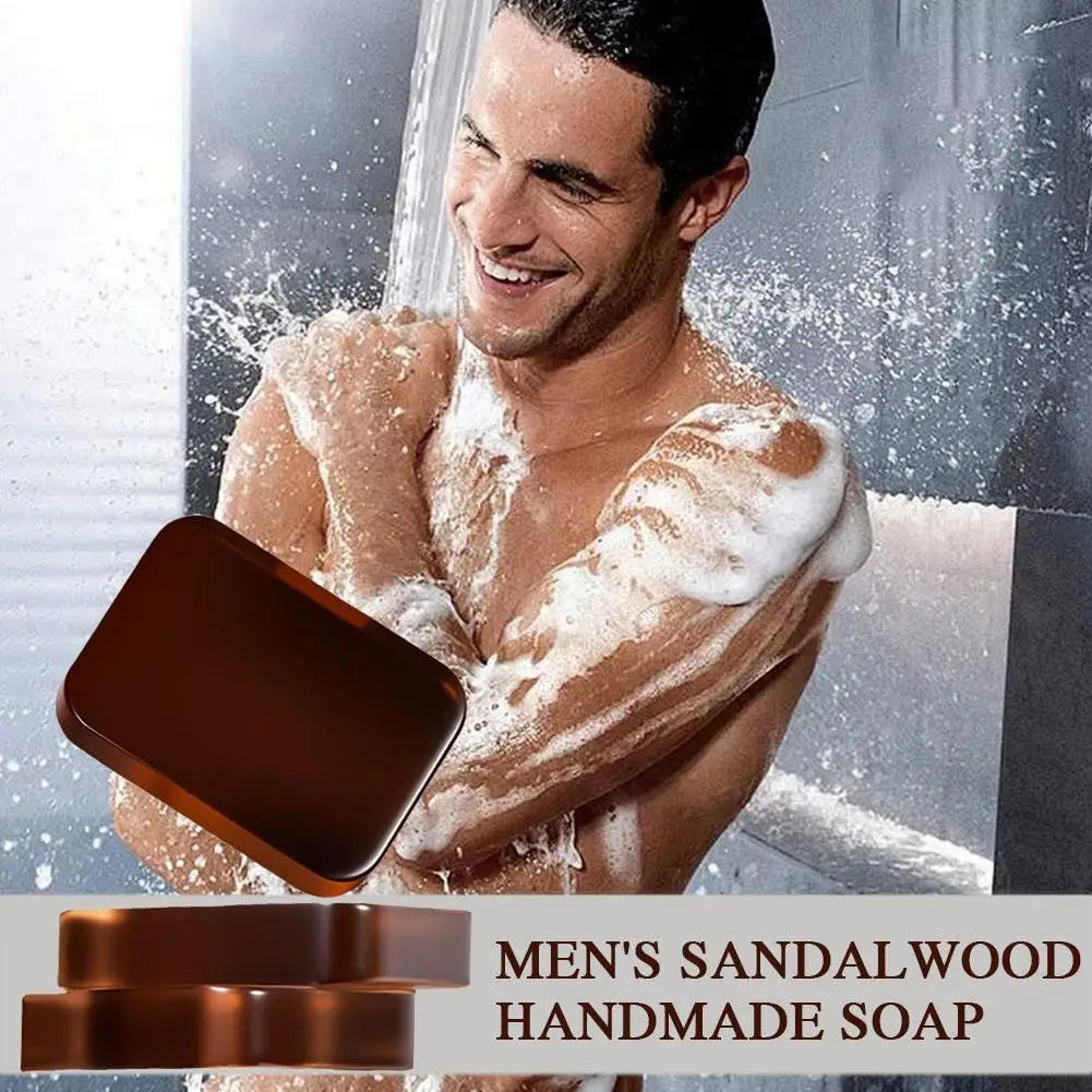 Men's Sandalwood 3-in-1 Handmade Soap – Face, Hair & Body Handmade Soap Bar Zpaxo