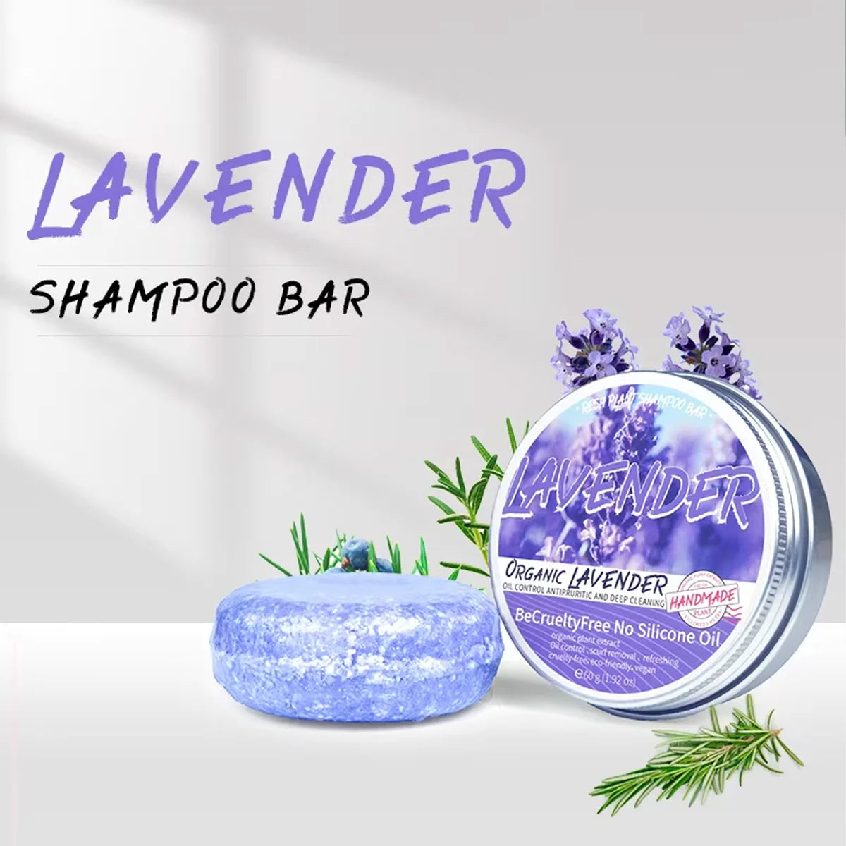 Lavender Shampoo Bar – Oil Control & Silicone-Free | Clean Hair Shampoo Bar Zpaxo