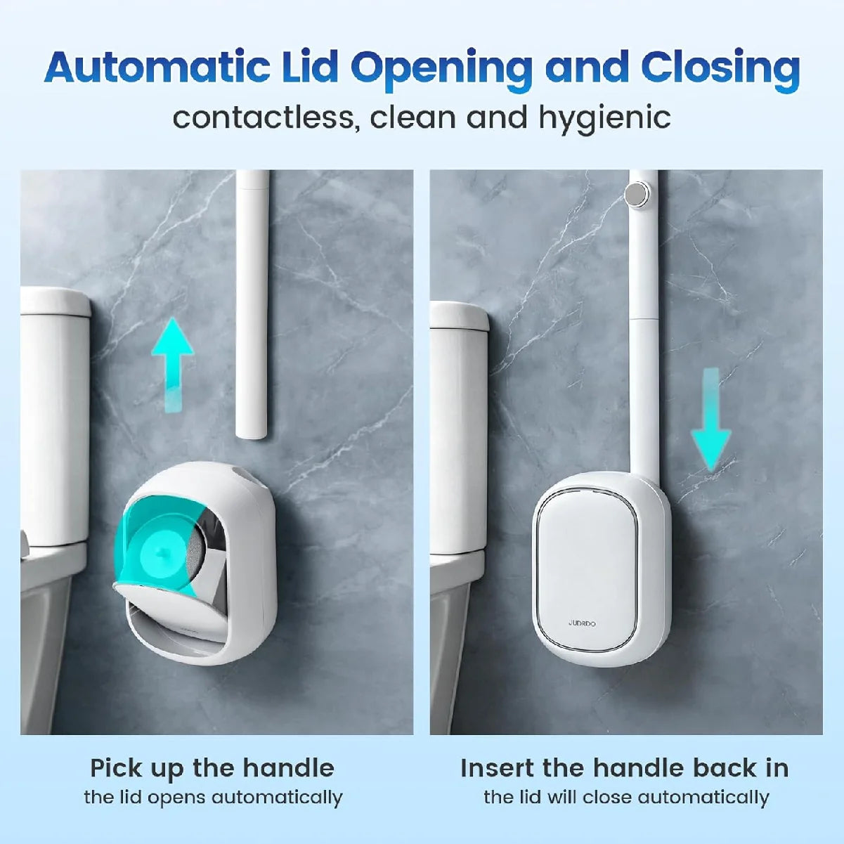 Disposable Toilet Brush Wall Mounted Toilet Cleaner with 36 Replacement Heads Deep Cleaning Toilet Scrubber and Holder Set Hygie Zpaxo