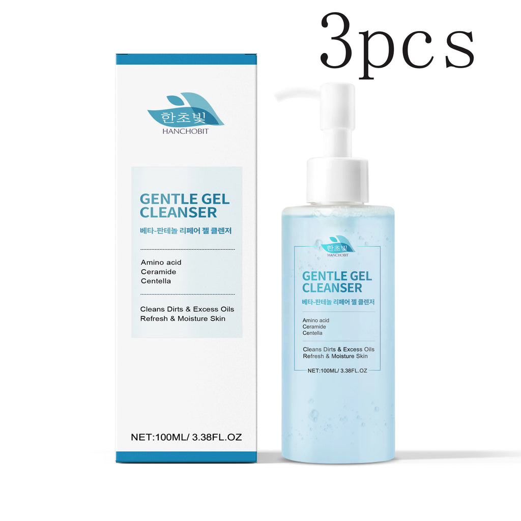 Beta-Panthenol Gel Cleanser: Gentle Cleansing, Leaves Skin Soft and Tender – Transparent Gel, Refreshing Facial Cleanser Zpaxo 100mlx3pcs