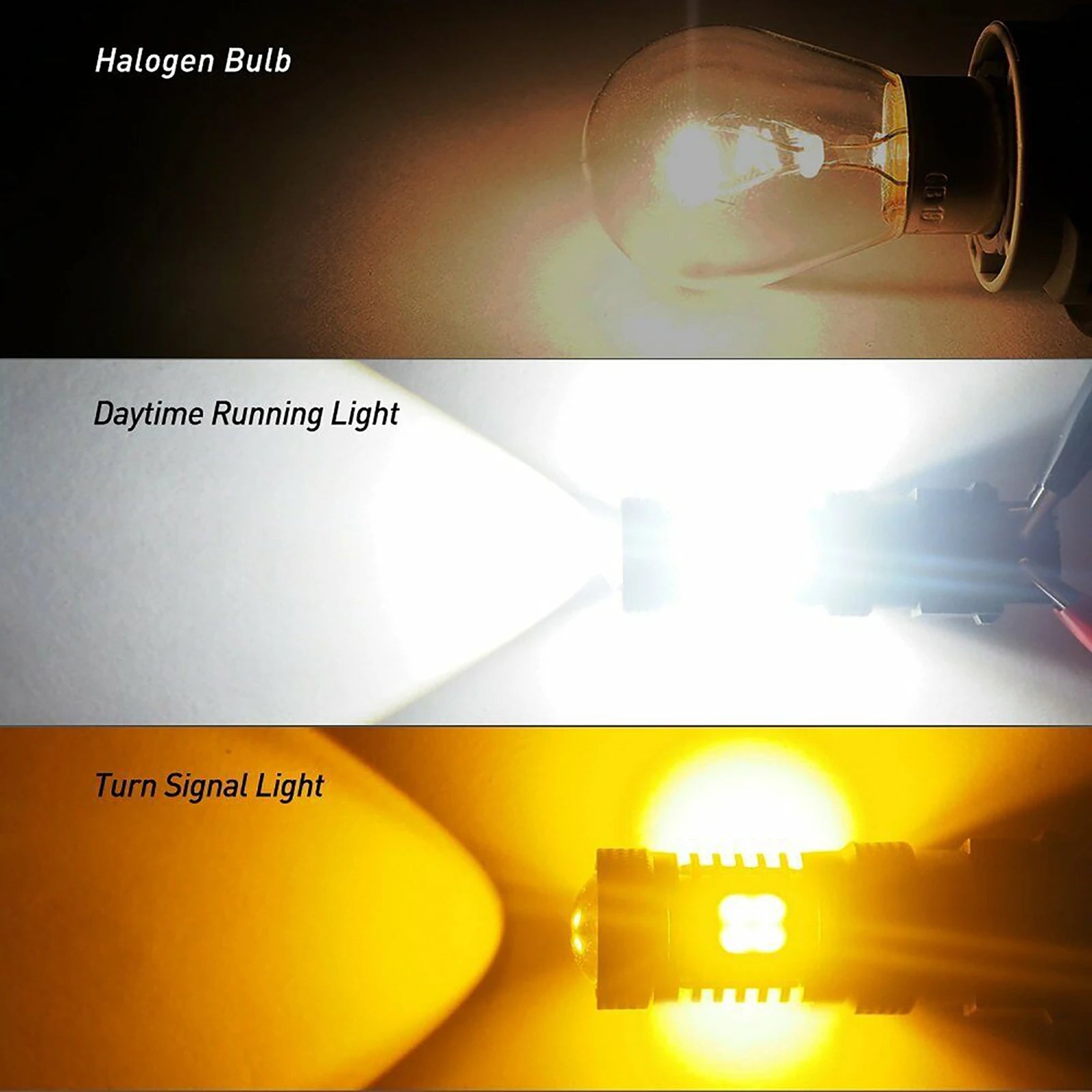 3157 LED Canbus Anti Hyper Flash Switchback White Amber Front Turn