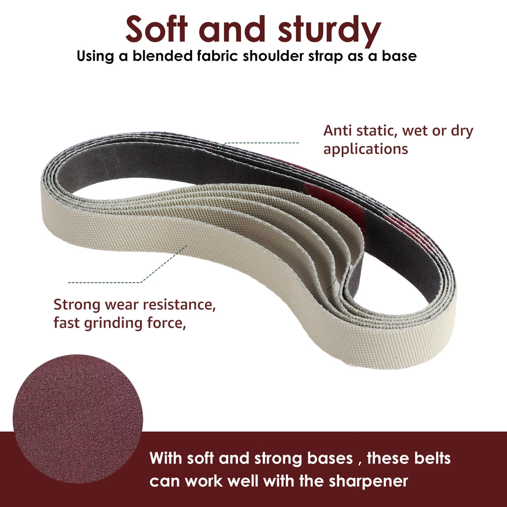 36/45Pcs Sanding Belts Set 80-5000 Grit Wear-Resistant Sharpening Belt Replacement Kit Durable Grinding Abrasive Belt Assorted Zpaxo