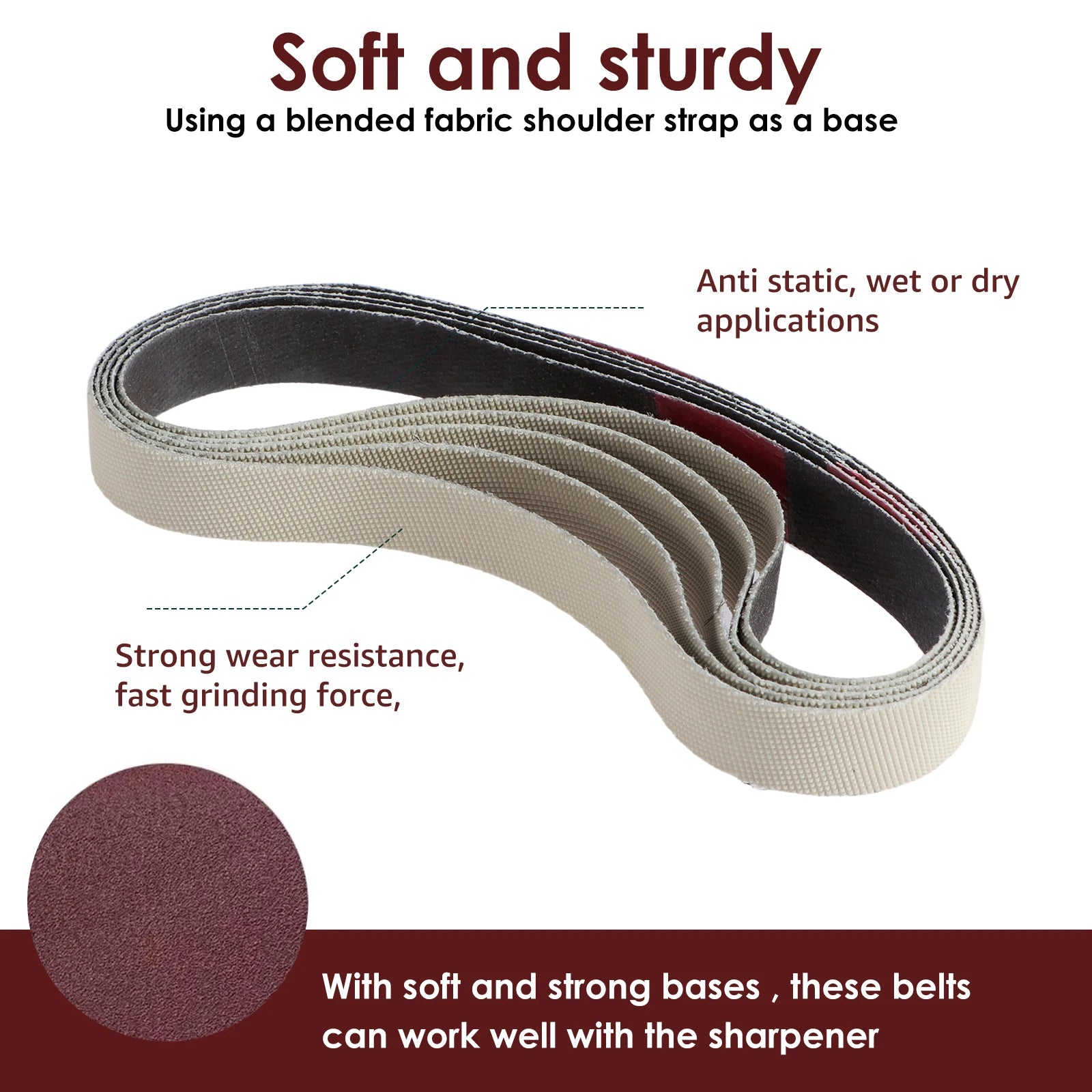 36/45Pcs Sanding Belts Set 80-5000 Grit Wear-Resistant Sharpening Belt Replacement Kit Durable Grinding Abrasive Belt Assorted Zpaxo