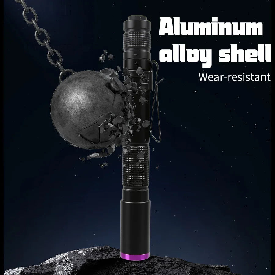 UV Flashlight 395nm – Portable Aluminum Alloy UV LED Torch