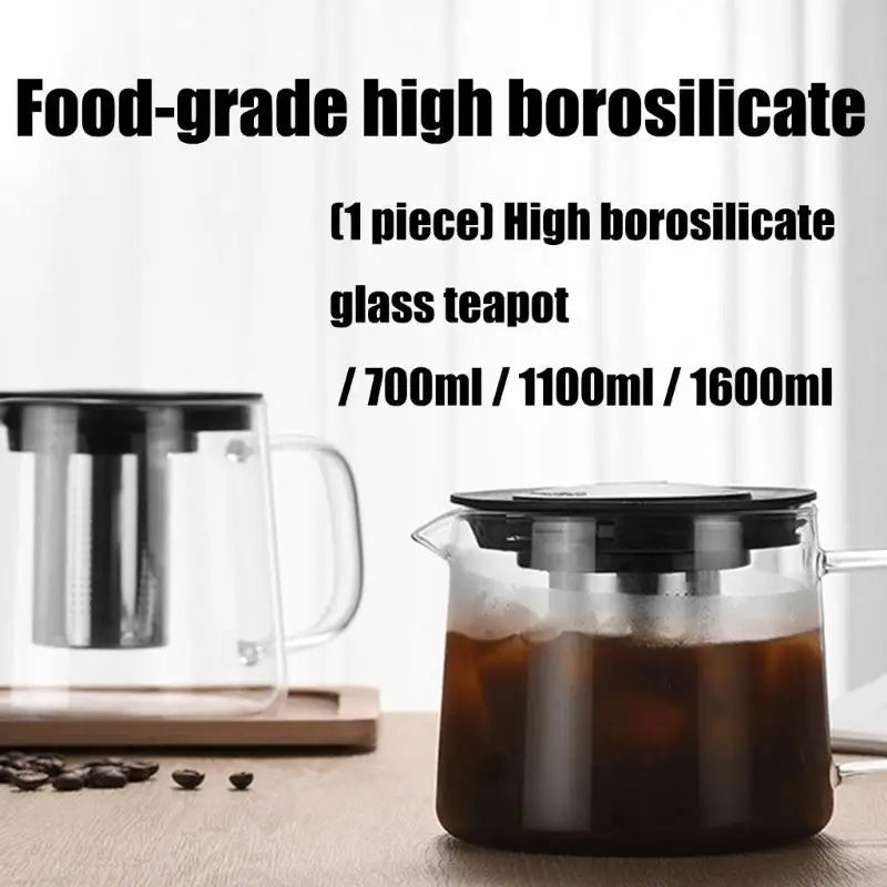 Permanent Borosilicate Glass Teapot With Clear Observability For Tisane Ceremony Observation Transportable Structure Exemplary Zpaxo