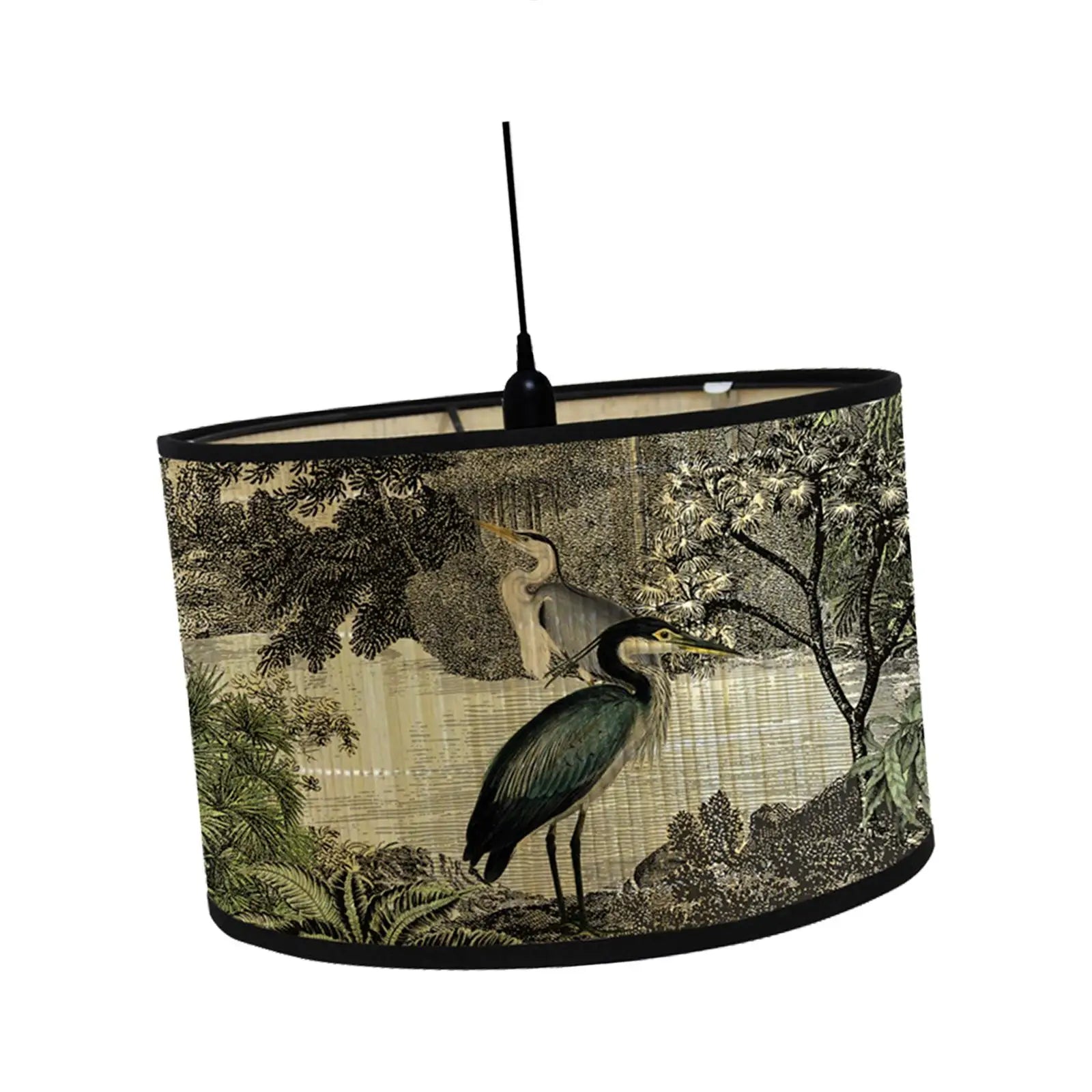 Drum Print Lamp Shade Light Cover 11 8x11 8x8 Inch E27 Bamboo Zpaxo