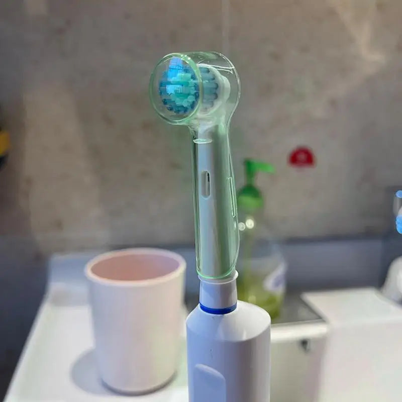 Toothbrush Dustproof Covers Caps Compatible With Braun Oral Electric Toothbrush Round Replacement Brush Heads Series Protector Zpaxo
