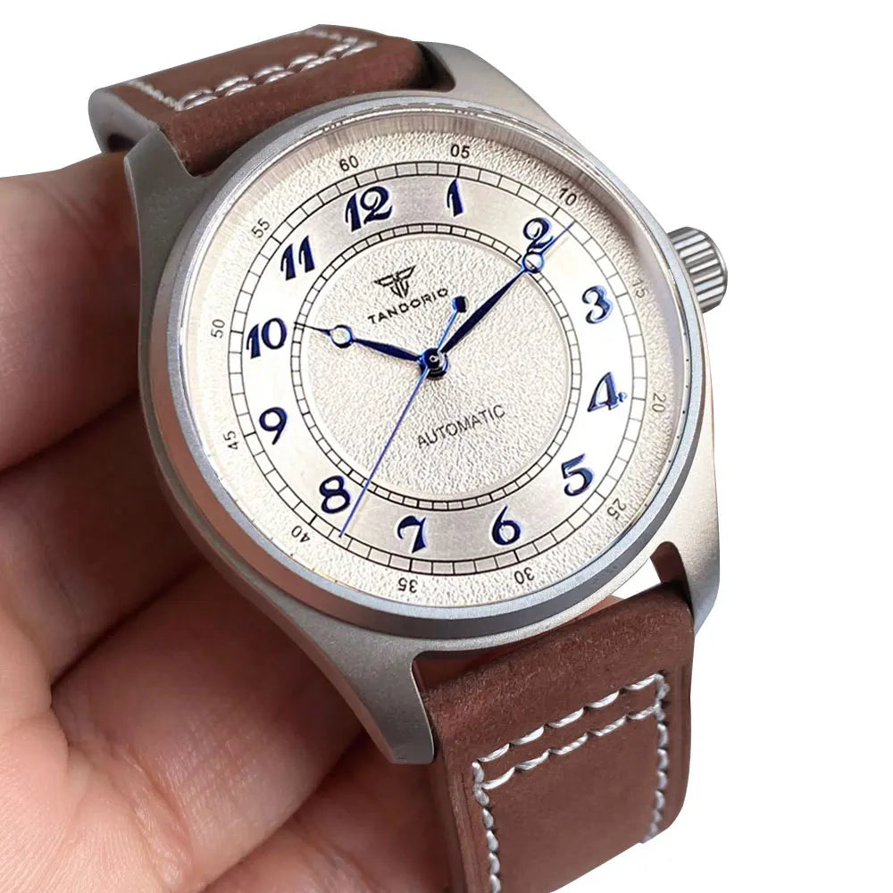 Titanium 39mm Tandorio 20ATM Dive Miyota NH35 PT Automatic Mechanical Watch Men Sapphire Leisure Wristwatch Waterproof Watches Zpaxo