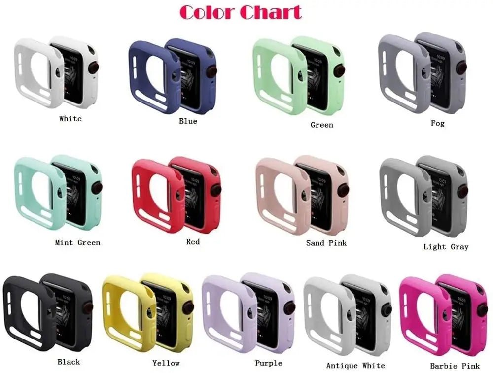 Silicone Case For Apple Watch 9 8 7 6 5 4 se 45mm 41mm 44mm 40mm 42mm 38mm Protection Shell Cover for iWatch Series Ultra 2 49mm Zpaxo