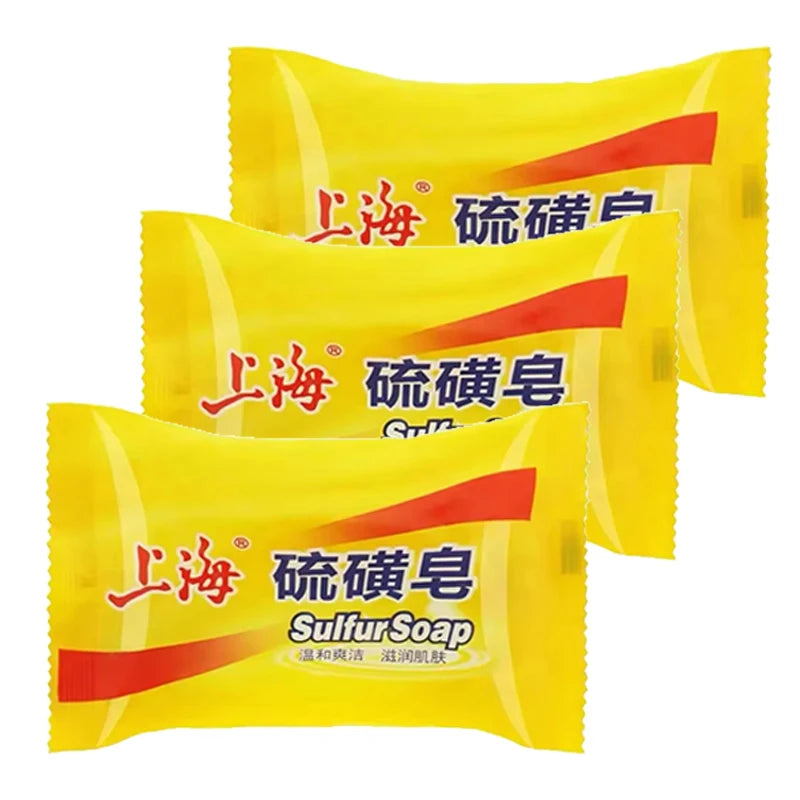 Shanghai Sulfur Soap – Deep Cleansing Face & Body Bar 3/5 Pack Sulfur Bar Soap Zpaxo 5BF065-3PCS