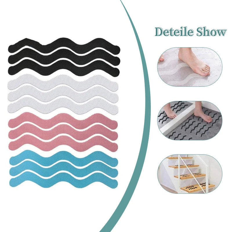 24Pcs/Package Transparent Anti-Slip Stickers For Bathroom Floor And Shower - Bathtub Floor Safety Anti-Slip Strips Zpaxo