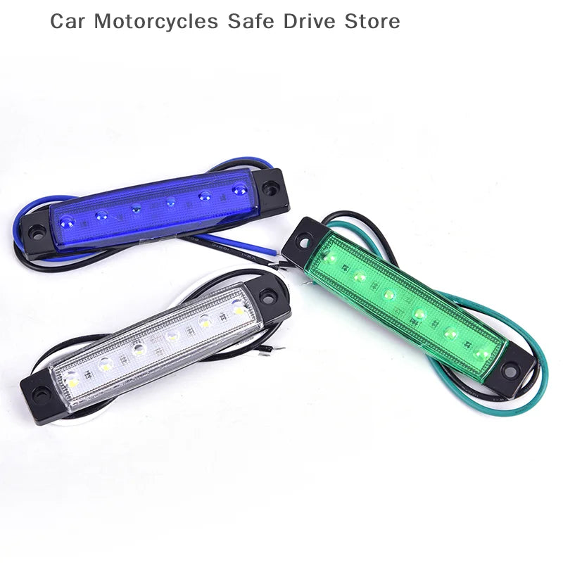 CM 12V 6LEDS Lorry Side Marker Indicator Low Led Trailer Light Rear