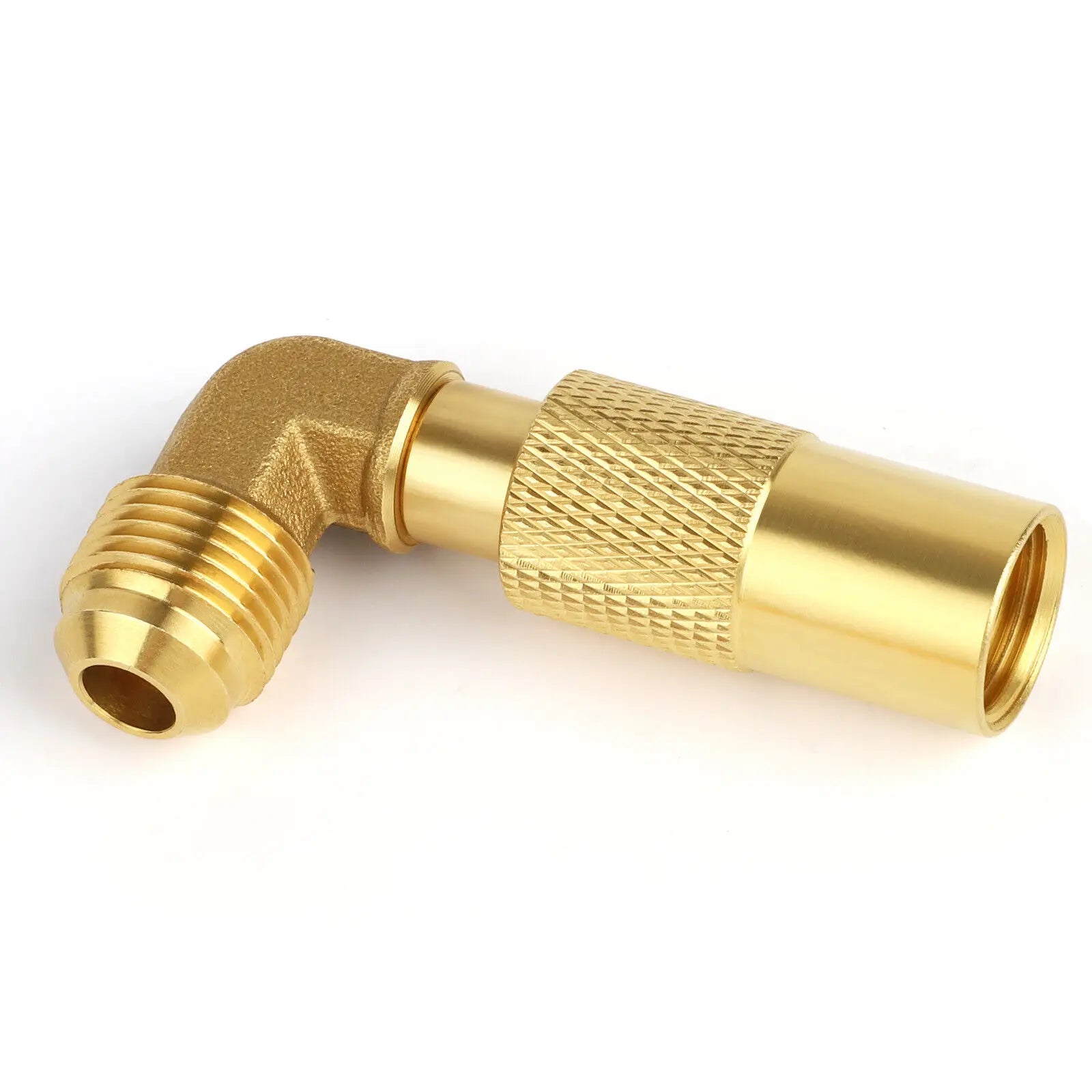 Propane Elbow Adapter 3 8 Male Flare Connection Brass 90 Degree
