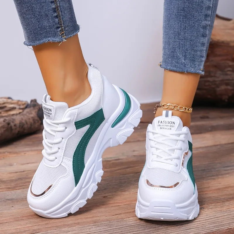 Women's Mesh Fabric Breathable Comfortable Vintage Sneakers 2026 Zpaxo