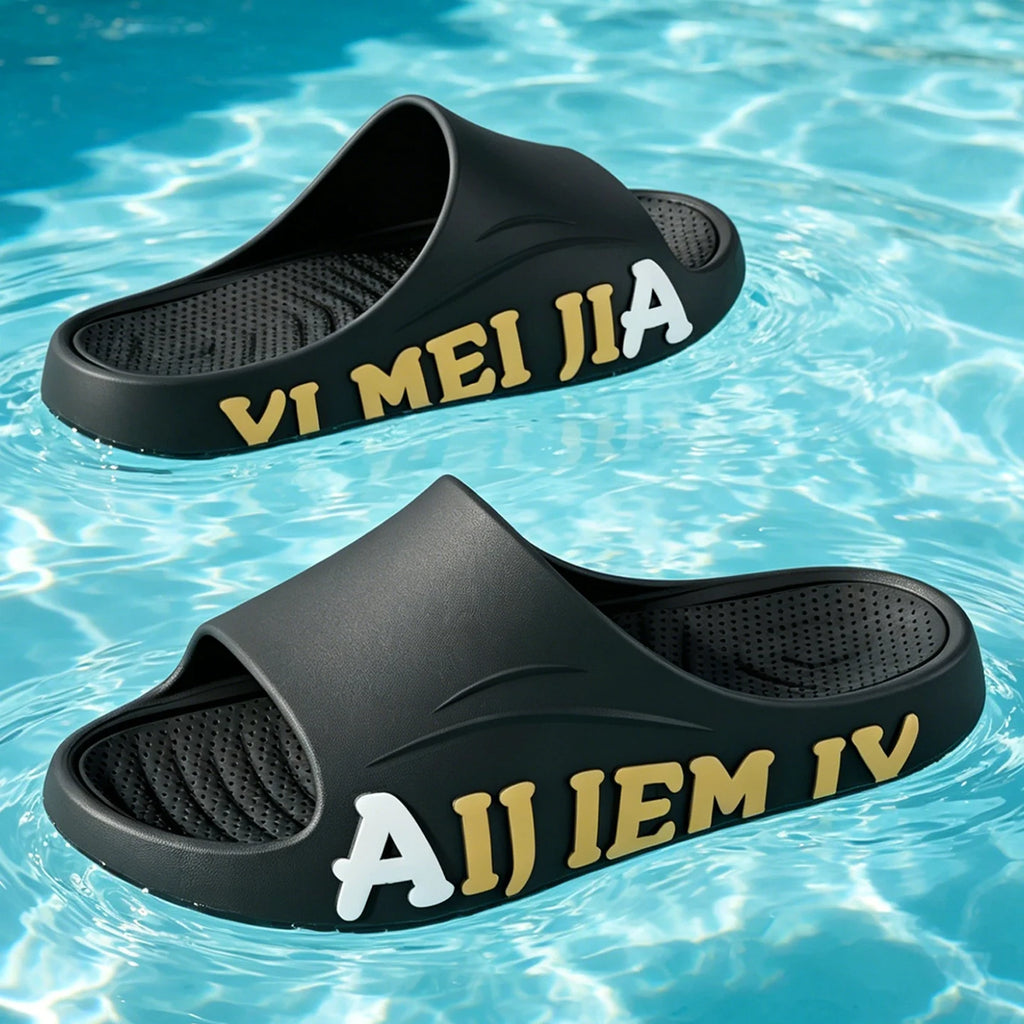 Man Fashion Sandals Solid Beach Slippers Summer Non Slip Soft Unisex