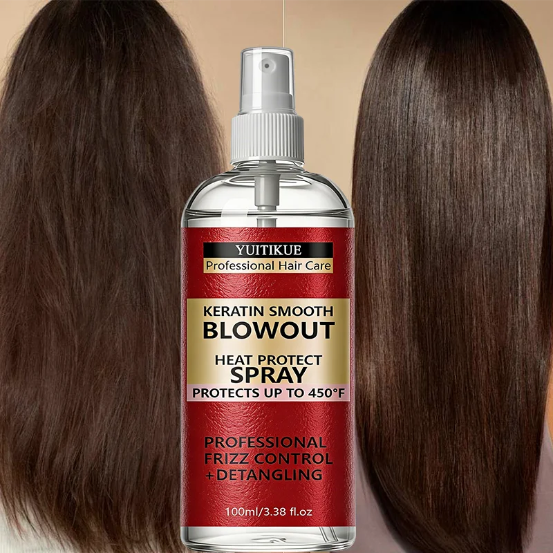 YUITIKUE Keratin Heat Protect Spray 450°F – Frizz Control Heat Protect Spray Zpaxo