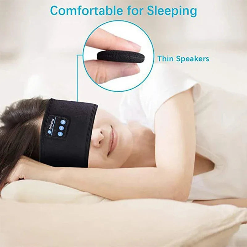 Fone Bluetooth Earphones Sports Sleeping Headband Elastic Wireless Headphones Music Eye Mask Wireless Bluetooth Headset Headband Zpaxo