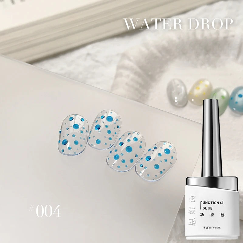 Spring Summer Droplet Seal Gel Nail Polish 3D Clear Versatile Water Zpaxo B04