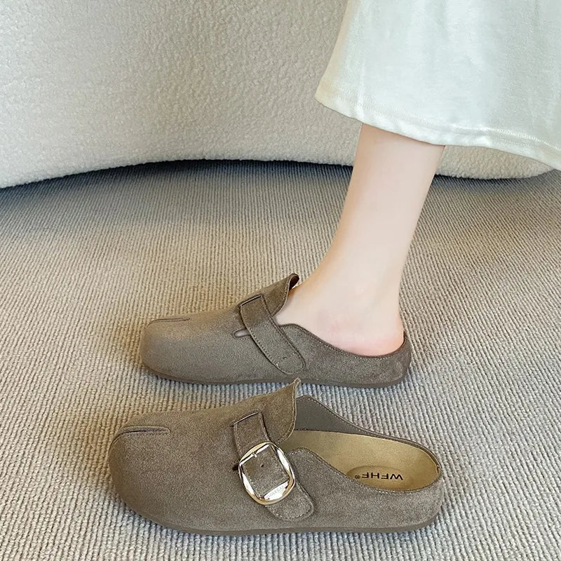 Women's Fish Mouth Closed Toe Solid Comfortable Sandals Summer Women Zpaxo Khaki 38