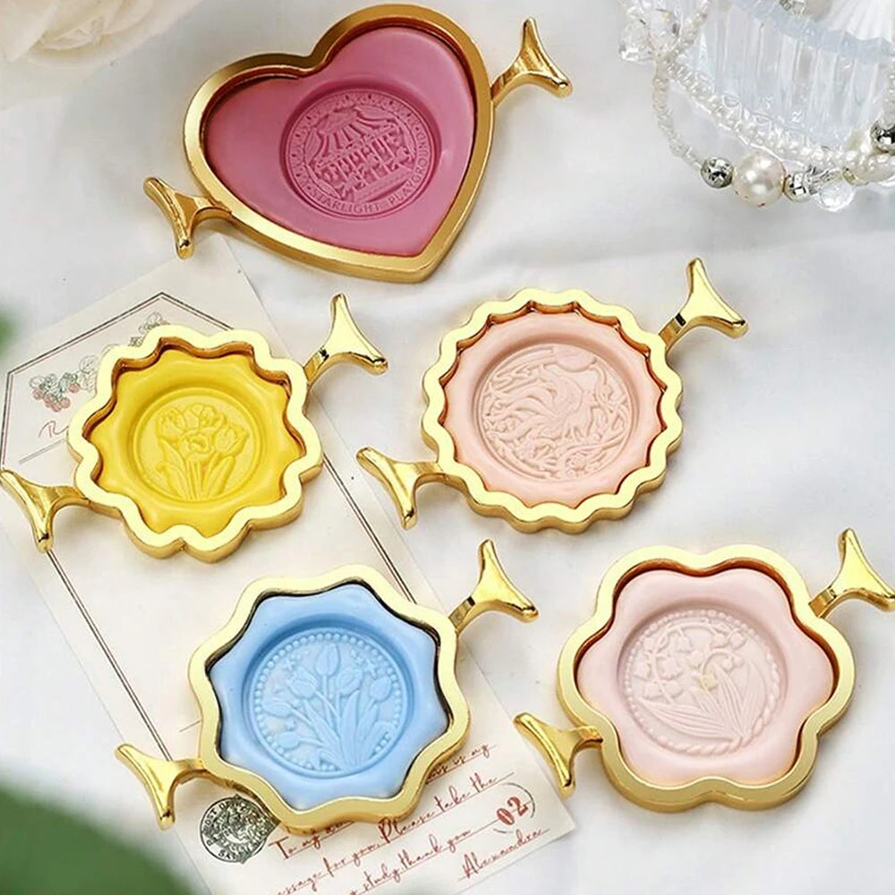 Metal Wax Seal Mold for 1 Inch Wax Seal Stamp for Wedding Invitations Cards Gift Wrapping Decoration Envelopes Wine Packaging Zpaxo