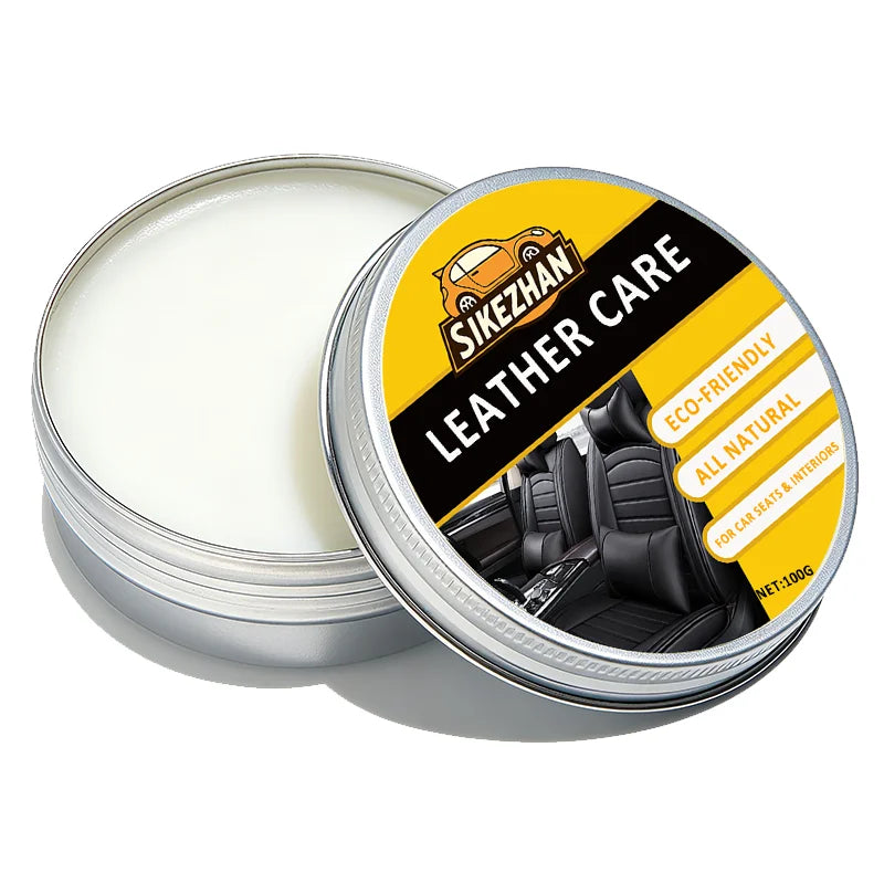 Auto Car Interior Cleaner Cream Natural Odorless Leather Conditioner Balm Universal for All Colors Protect Nourish Car Seats Zpaxo 100g