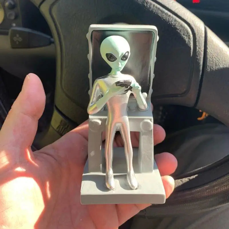 652F Alien Phone Holder Stand Phone Holder Support Desktop Decoration Ornament Zpaxo