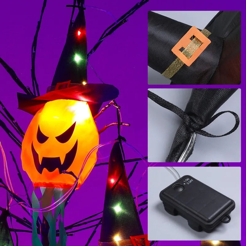 Halloween Glowing Lanterns String Lights Pumpkin Genie Gypsy Ghost