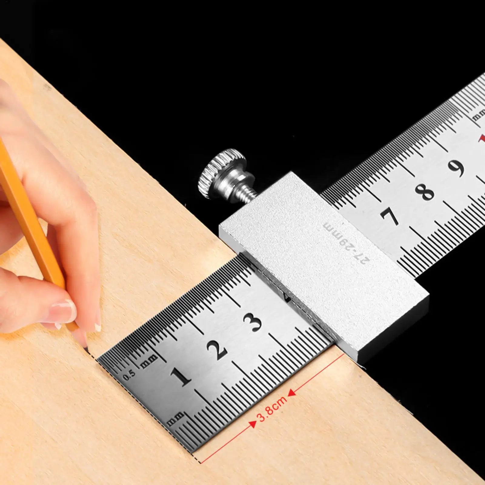 Ruler Positioning Block Aluminum Alloy Stopper Precision Scribe