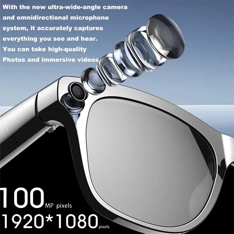4K HD Color Changing AI Smart Glasses Chat GPT 100MP Camera Bluetooth Call Voice Assistant Control Smart Glasses 2026 New Zpaxo