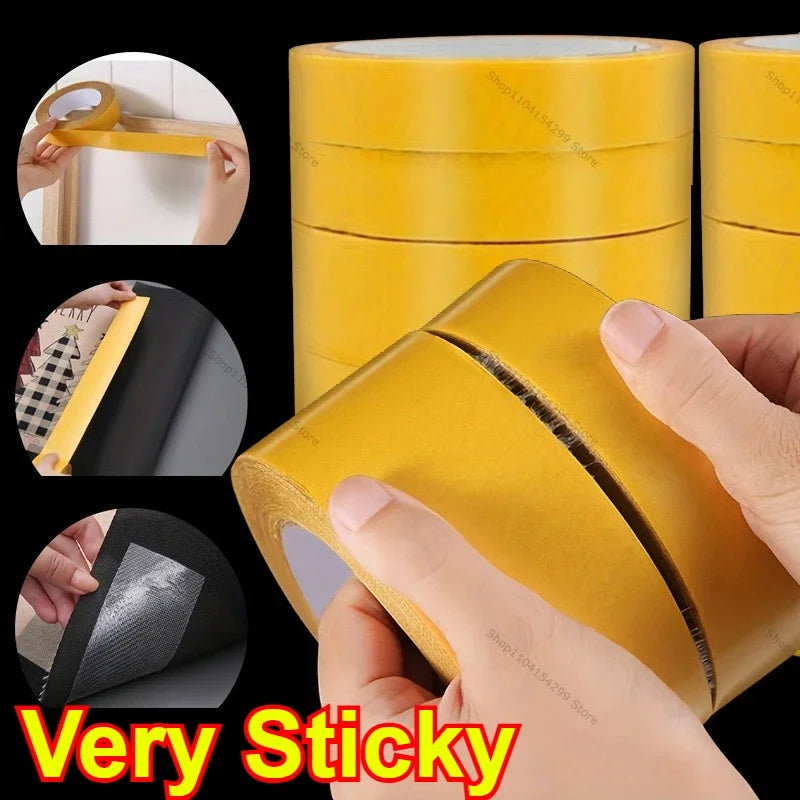 Extra Strong Double Sided Adhesive Tape Thin Super Strong Heavy Fixation Bookbinding Mesh Waterproof Powerful Grid Carpet Tape Zpaxo