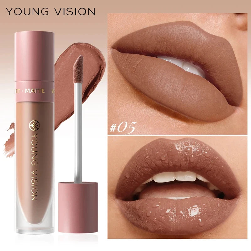 Waterproof Lip Glaze 8 Colors Velvet Matte Long-lasting Transfer-proof Easy Application Matte Lip Gloss 1PC Zpaxo
