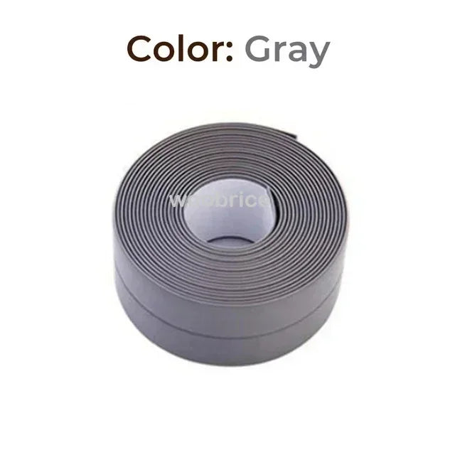 Sealing Waterproof Tape Bathroom and Kitchen Border Tape in The Bath Anti-mildew Caulking Sealed Waterproof Isolate Tape Sticker Zpaxo gray 3.2m 3.8cm