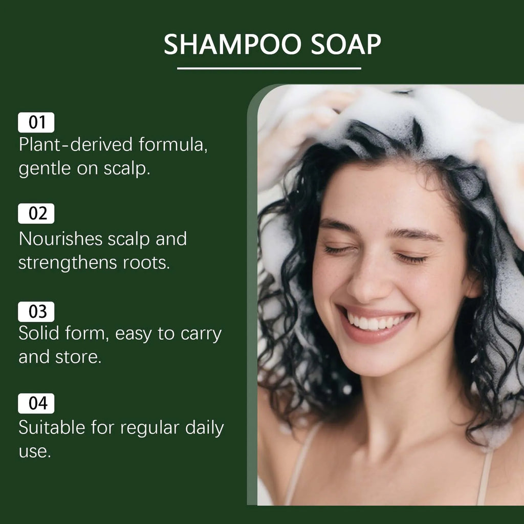 GleamXi Anti-Breakage Shampoo Bar Gentle Nourishing Strengthens Hair Roots Cleanse Hair Refreshing Hair Care Protects Cares Hair Zpaxo