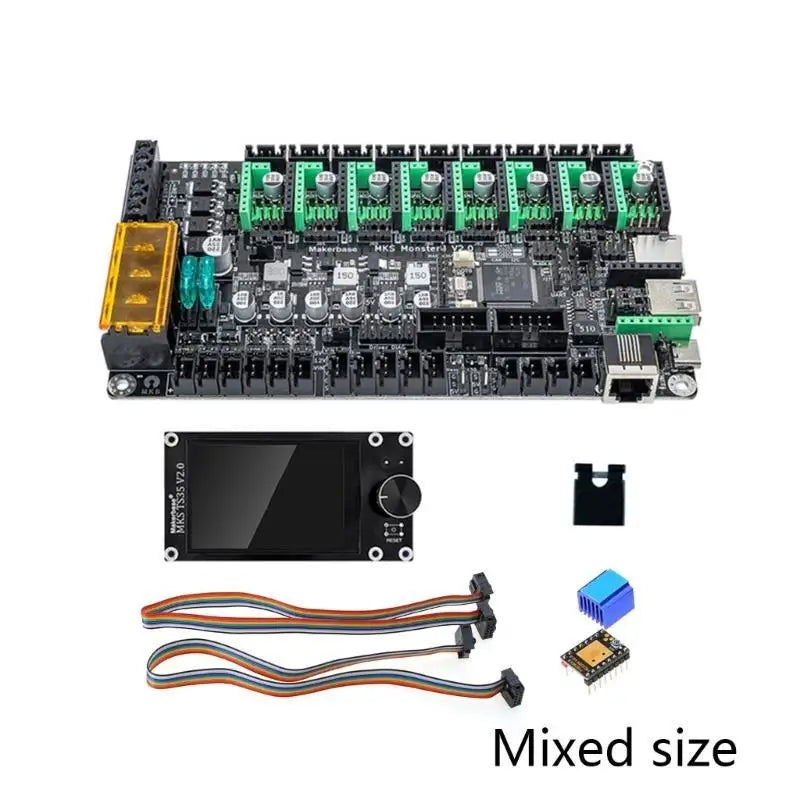 652F 3D MKS Monster8 V2 Control Board 8Axis Motherboard TS35Touch Zpaxo