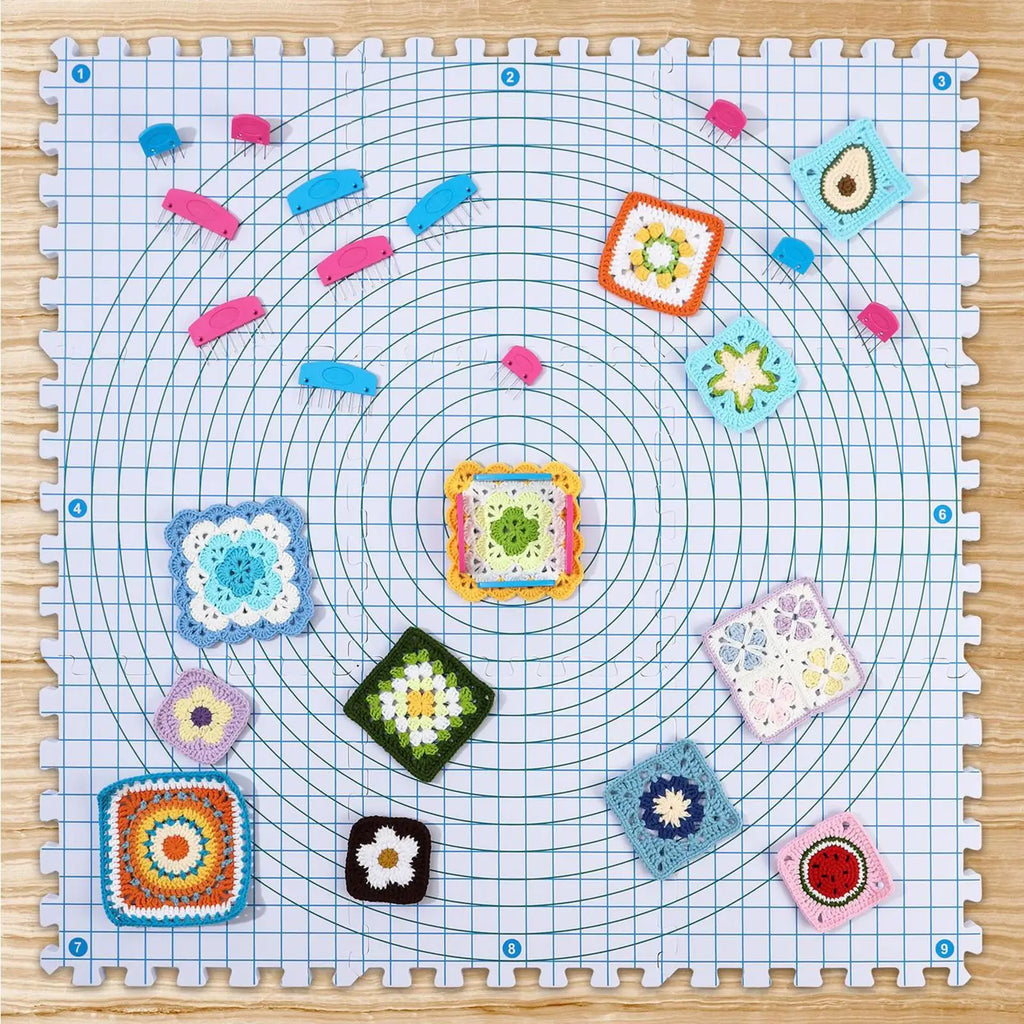 Blocking Mats For Knitting Square Crocheting Tool Crocheting Blocking Boards For Knitters Crocheters Fiber Artists Garments Zpaxo