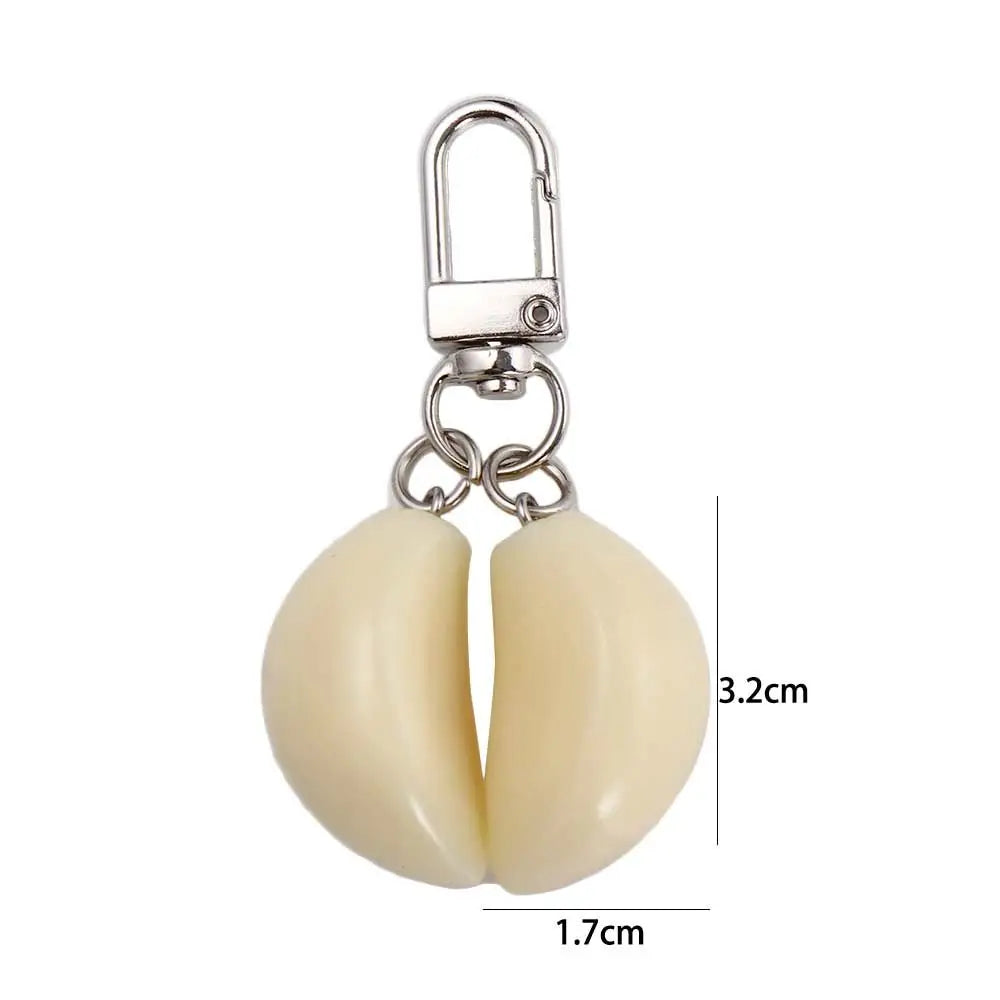 Women Men Unique Bag Pendant Jewelry Student Car Keychains Garlic Keychain Garlic Pendant Garlic Keyring Food Keychain Zpaxo