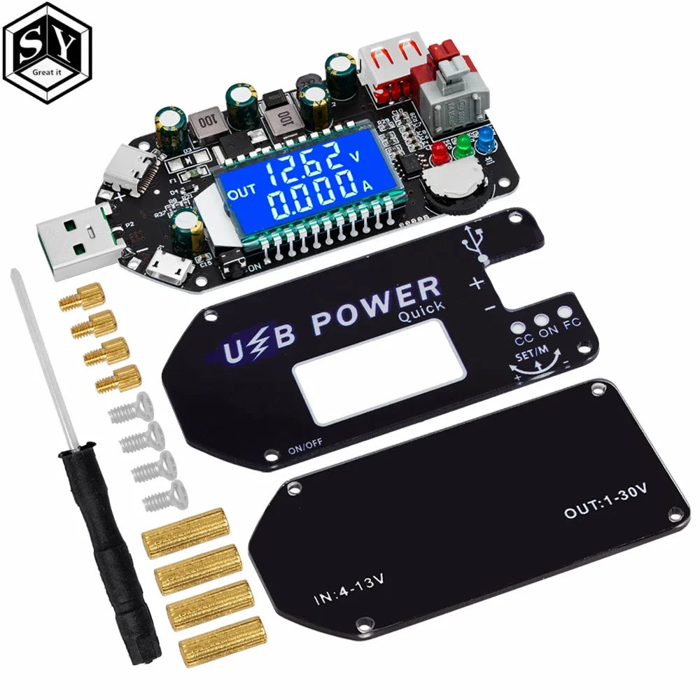 1-30V 0-2A 15W CC CV DC-DC Power Module USB Type-c QC3 0 2 AFC Fast Zpaxo 15W power module